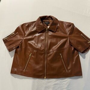 Evereve Tan Leather Jacket